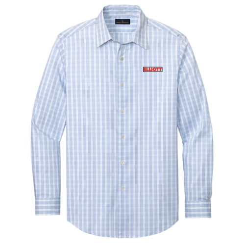 White/ Newport Blue Grid Check